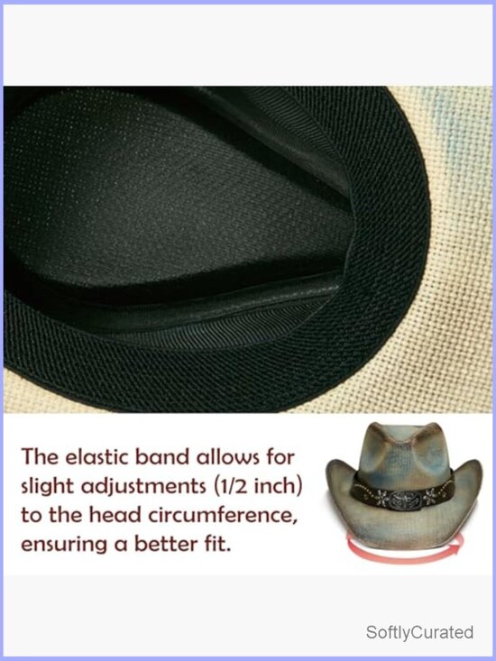 Unisex Western Straw Cowboy Hat with Decorative Band